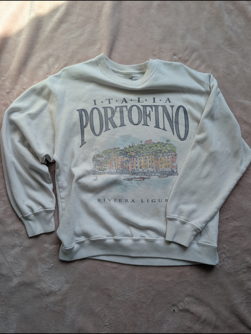 Hollister Cream Portofino Italia Graphic Crewneck